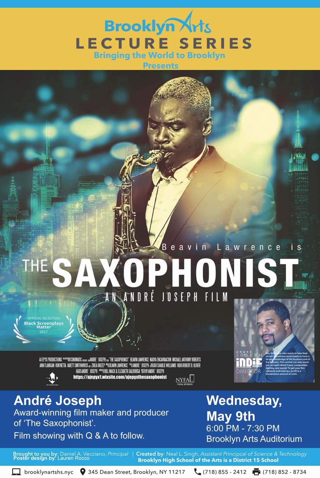 Conversations: Andre´ Joseph’s “The Saxophonist” NYFA Current&nbsp;Interview