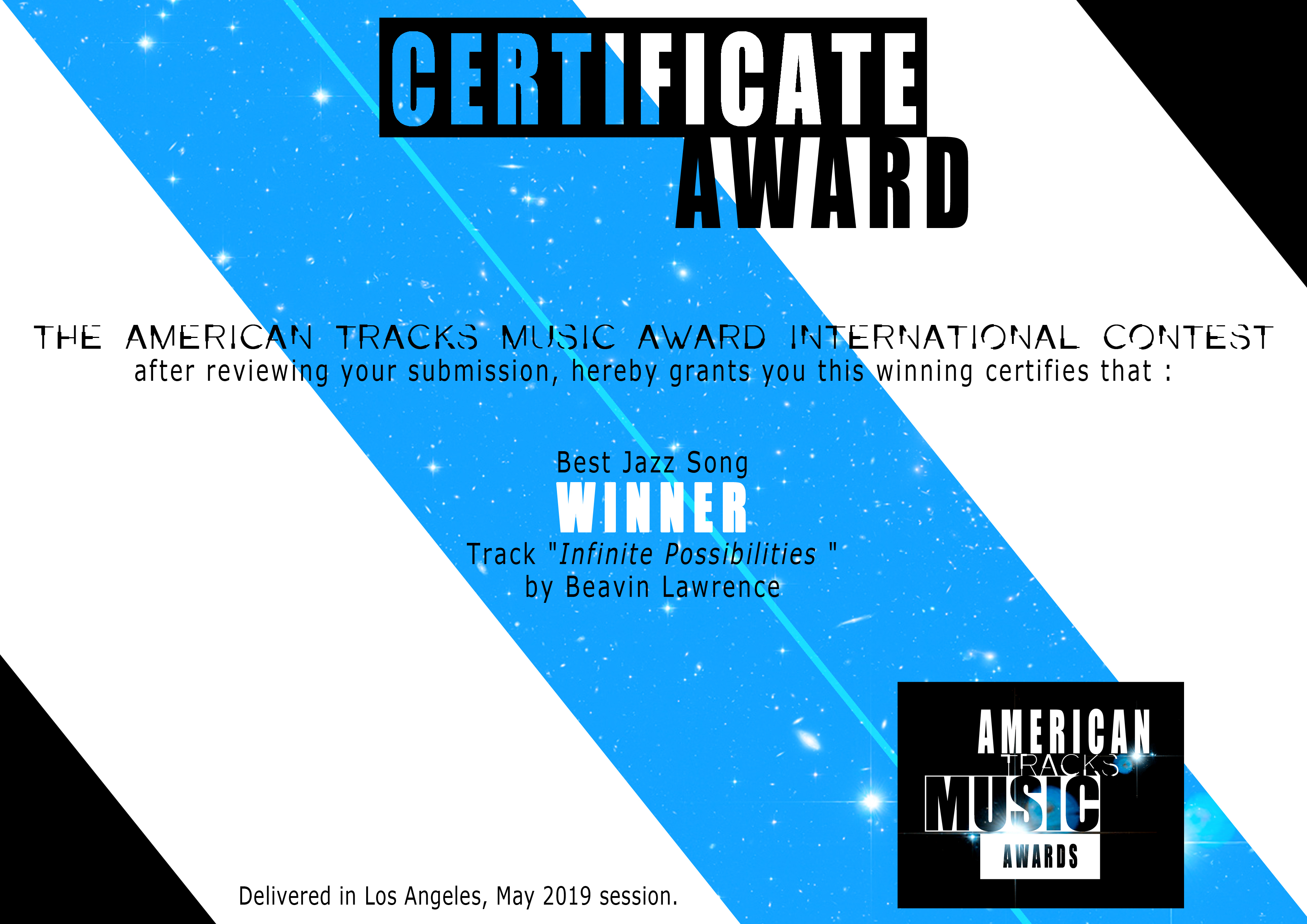 Jazz-American Tracks-certificate